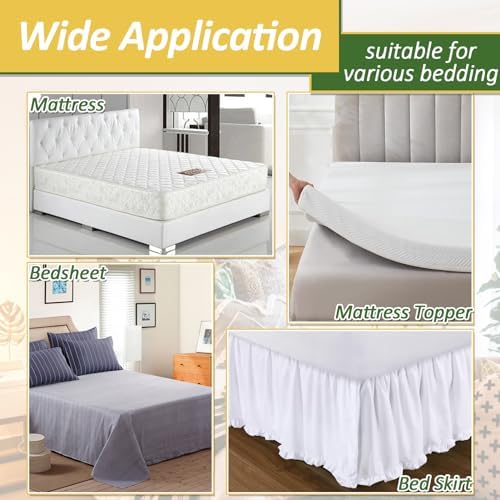 TEUVO Non Slip Mattress Grips Hook and Loop Tape Strips