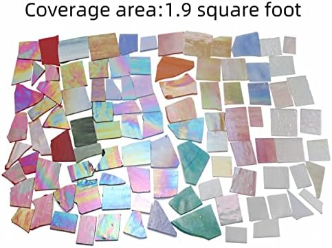 Lanyani Iridescent Stained Glass Mosaic Tiles 1Kg Pack