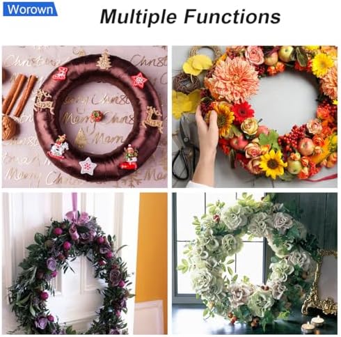Worown 8 Pcs Foam Wreath Forms 8 12 Inch