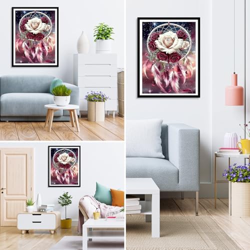 MXJSUA Dream Catcher Diamond Painting Kit for Adults 12x16 Inch