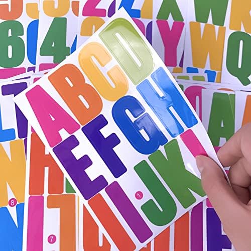 318Pcs 2 Inch Vinyl Letter Numbers Stickers for Bulletin Boards and Scrapbooking