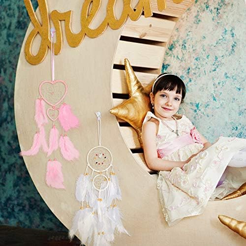 20 Pcs Gold Moon Dream Catcher Rings Hoops