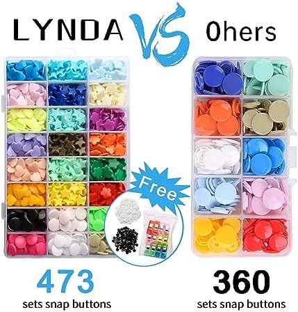LYNDA Snaps and Snap Pliers Set 473 Pieces