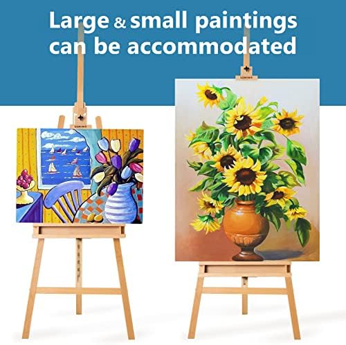 Somime Large A-Frame Studio Easel with Brush Storage