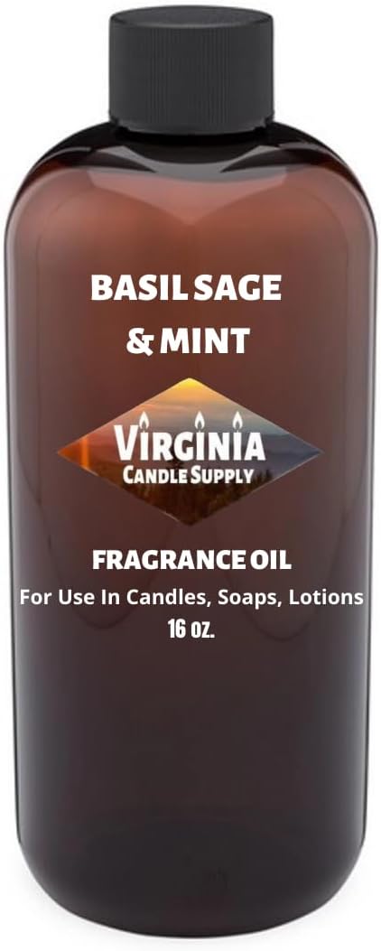 Basil Sage Mint Fragrance Oil 16 oz for Candles Crafts