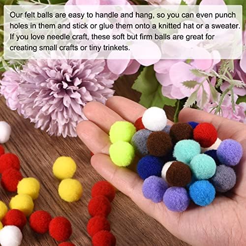 PATIKIL 15mm Bright Yellow Wool Felt Balls Pack of 200