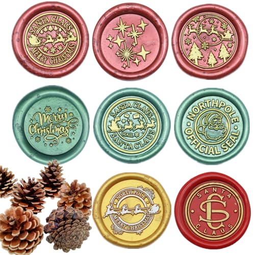 Santa Claus Wax Seal Stamp Set 2 Pcs