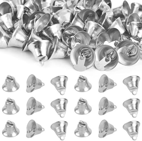 Framendino 200 Pack Silver Mini Jingle Bells