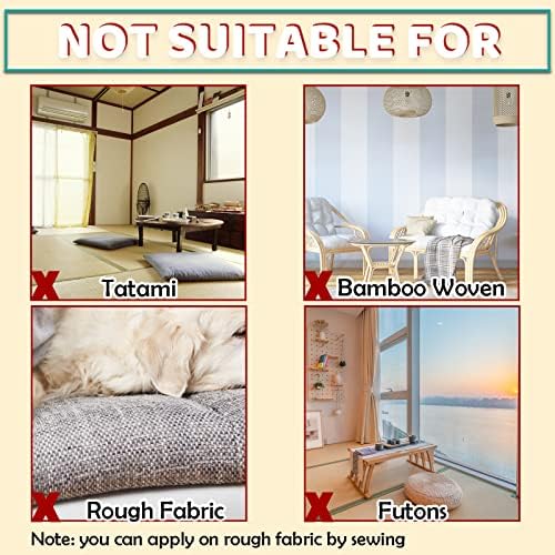 TEUVO 15cm x 2m Non Slip Cushion Pads for Sofa Mattress