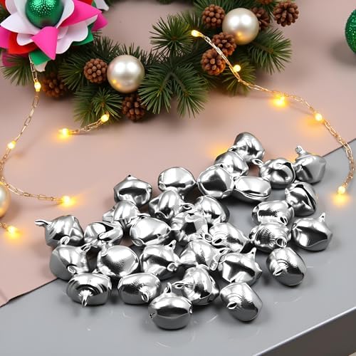 100Pcs Silver 6mm Jingle Bells for Crafts and Decorations