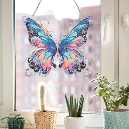 Charming Butterfly Diamond Art Kit 5D Crystal Hanging Ornament
