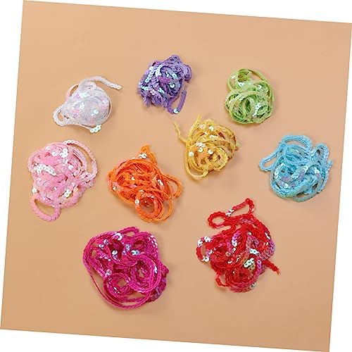 9pcs 6mm Sequin Strips 2 Meter Lace Trim for Wedding Aisle Runner