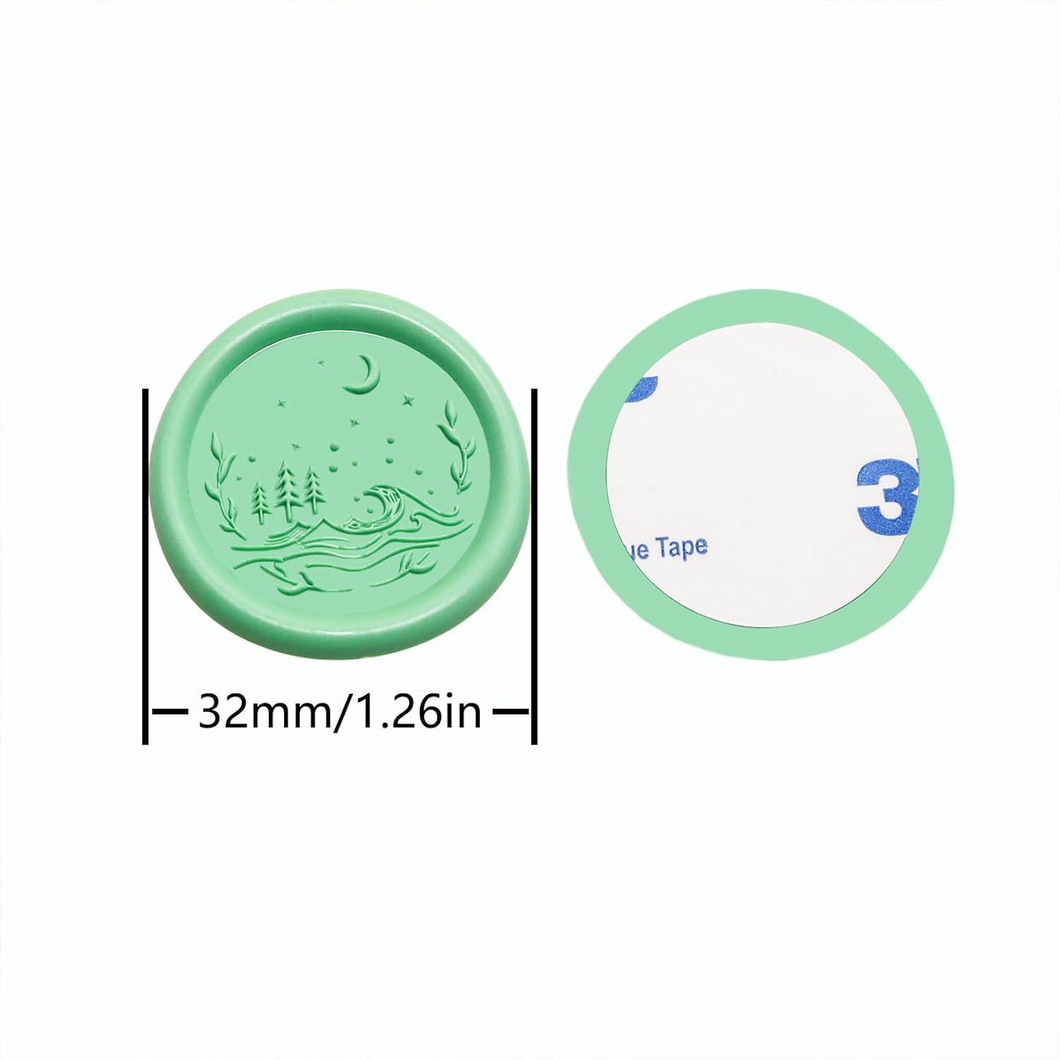 QINGNING Wax Seal Sticker 50Pcs for Envelopes and Invitations