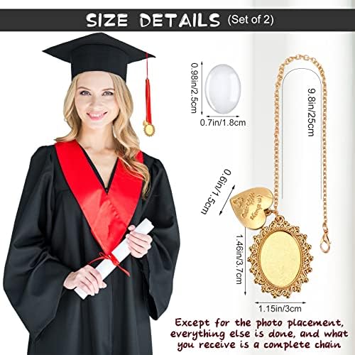 Sureio Memory Photo Charm Graduation Tassel 2 Piece