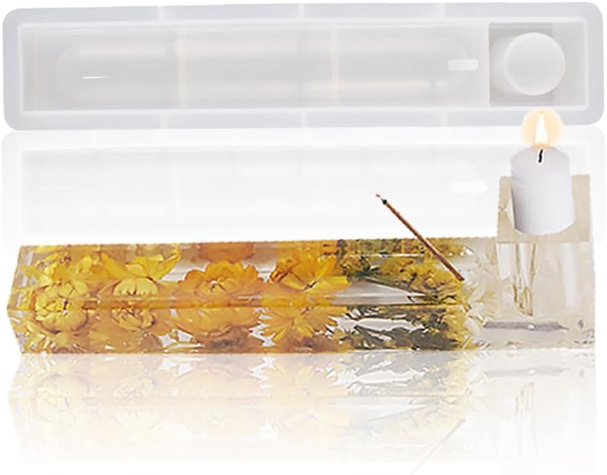 BIGEBO Incense Holder Resin Mold for DIY Crafts