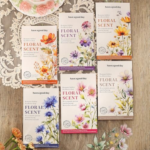 Knaid 120 Pieces Watercolor Flower Stickers Set