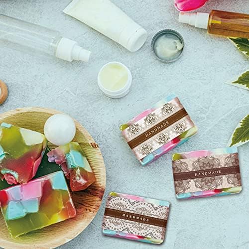 PH PandaHall 9 Styles Lace Wrap Paper Tape 90PCS for Soap Packaging