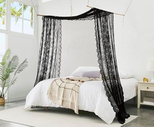 Warm Home Designs 54 Inch Wide Black Lace Fabric 6 Yards Long