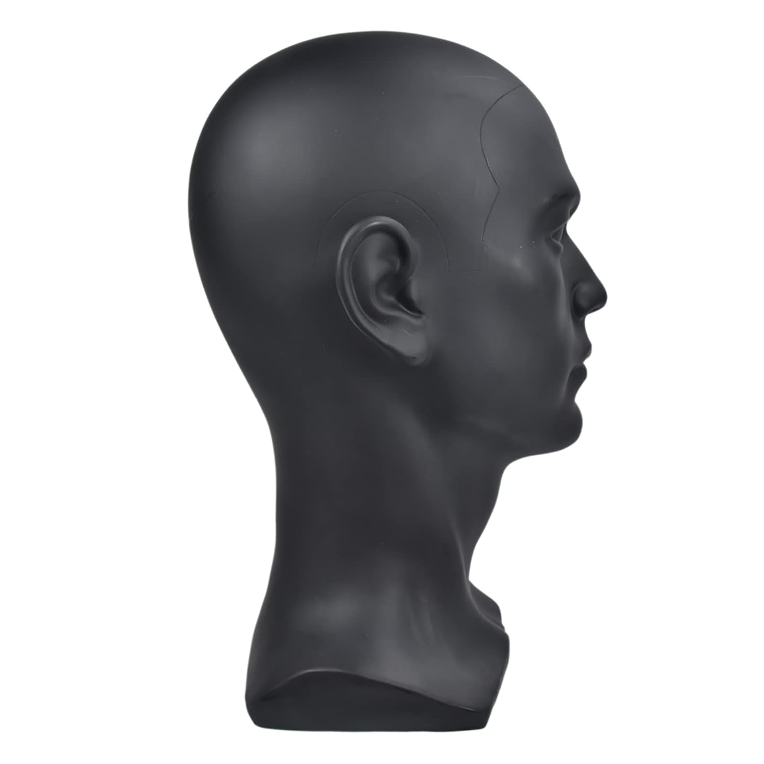 Miaomanzi PVC Mannequin Head Black Male Display Dummy Model