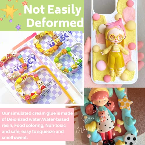ASTRYAS 9PCS Art Glue Cream DIY Phone Case Kit
