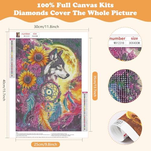 SENQAO Diamond Painting Kit for Adults 12x16 Inch Sunflower Art