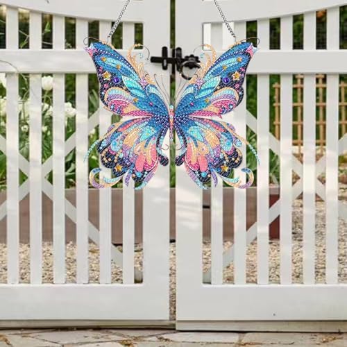 Charming Butterfly Diamond Art Kit 5D Crystal Hanging Ornament