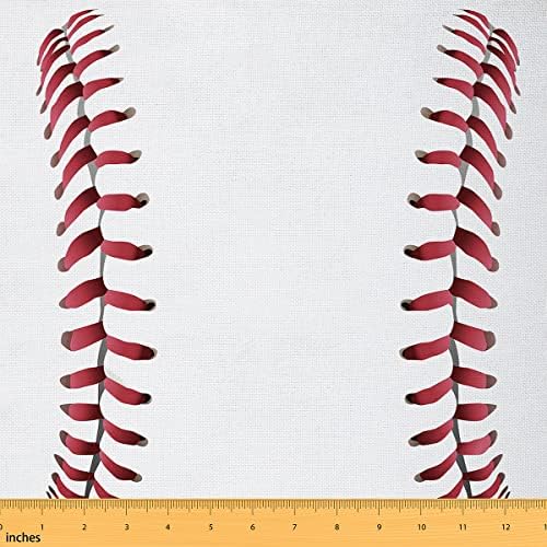 Erosebridal Baseball Laces Fabric by the Yard - 1 Yard Red and White Lace