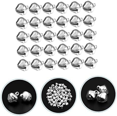 200pcs Silver Christmas Tree Bells for Holiday Decor