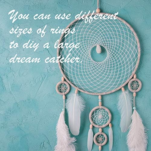 Hotop 24 Metal Hoops Dream Catcher Craft Kit
