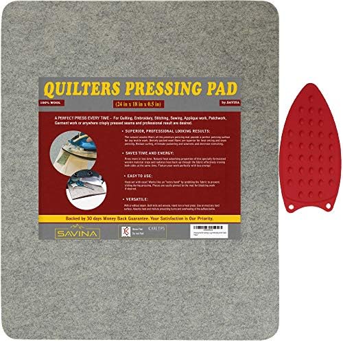 Wool Pressing Pad 24x18 Inches for Quilting and Ironing