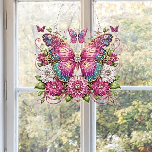 Gorgeous Flowers and Butterflies Diamond Art Kit with 5D Design