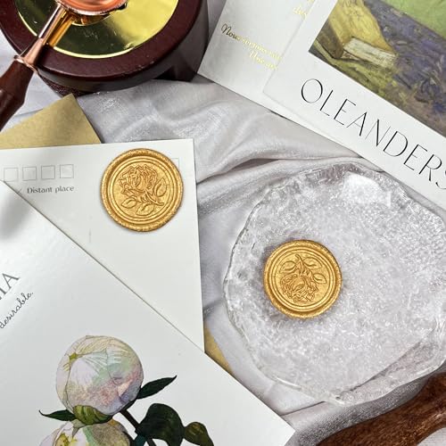 100Pcs Rose Style Adhesive Wax Seals for Envelopes