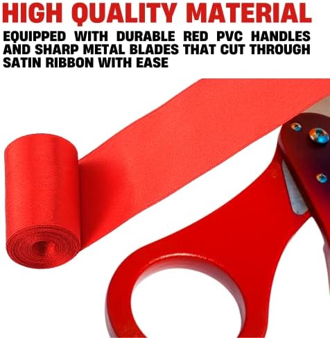 Grand Opening Ribbon Cutting Kit with 25 Scissors and Red Ribbon