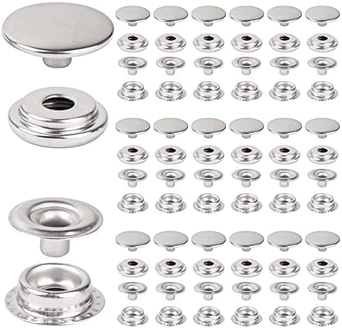Framendino 200 Pack Stainless Steel Snap Fastener Kit