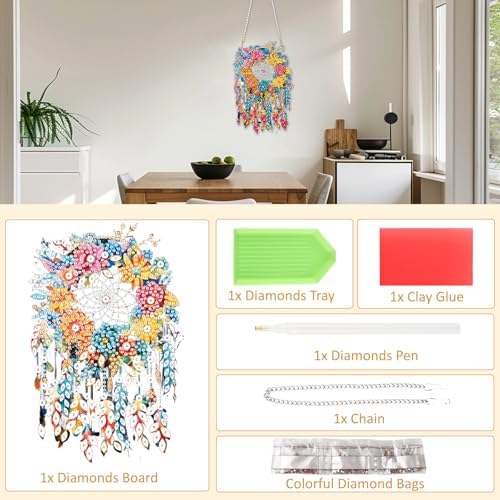 SENQAO Dream Catcher Diamond Art Painting Kit for Adults Beginners
