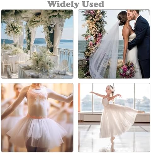 CANIPHA Organza Sheer Fabric for Bridal Decor 72x59in