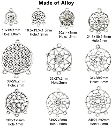 KitBeads Alloy Dream Catcher Charms for Jewelry Making