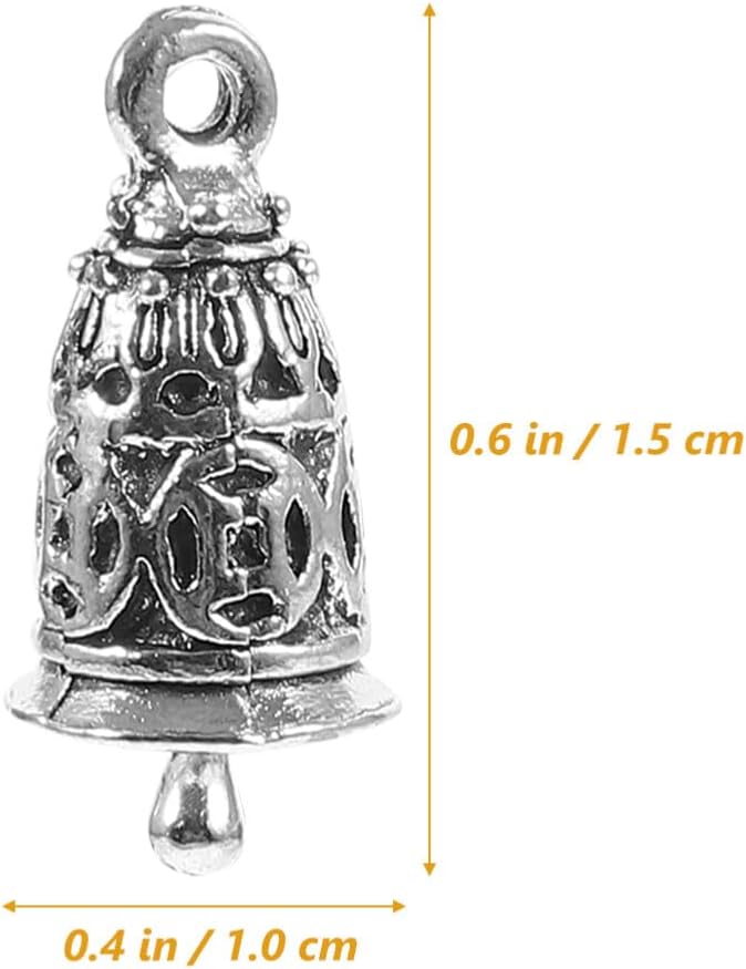 EXCEART 10pcs Silver Bell Charms for Crafts and Jewelry