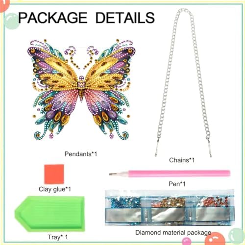 Beautiful Butterfly Owl Diamond Art Kit 5D Hanging Ornament