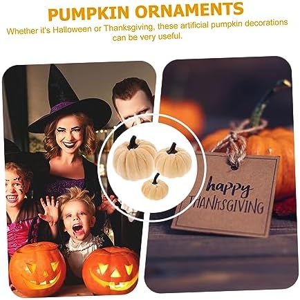 Zerodeko 6Pcs Artificial Pumpkin Decorations for Halloween and Fall