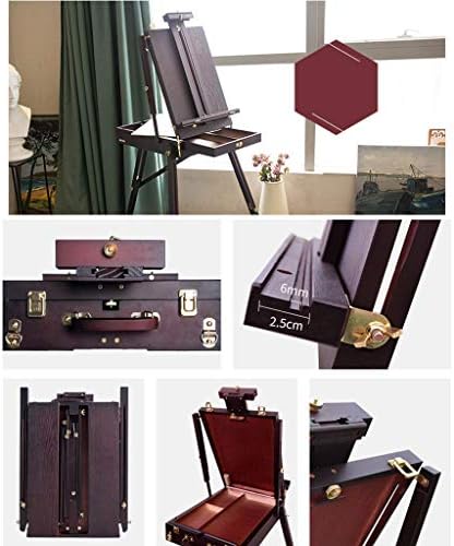 Wood Painting Stand with Adjustable Drawer