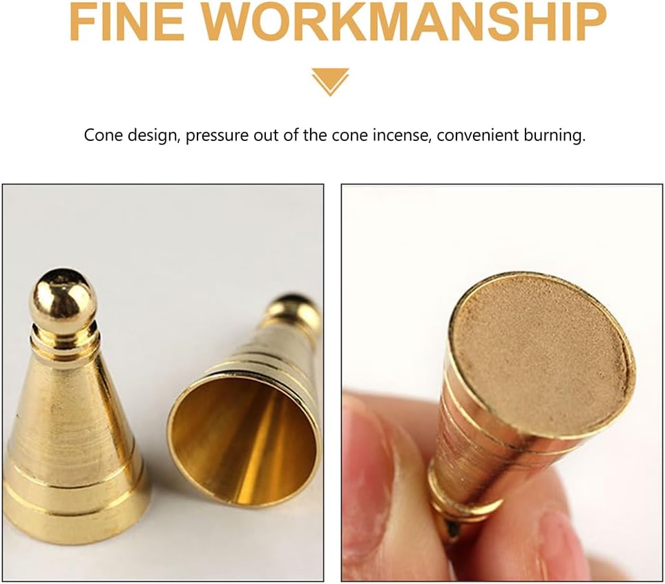 Garneck 8 Pcs Brass Incense Cone Molds DIY Shaping Tools