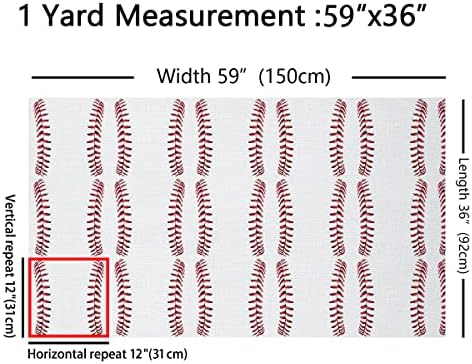 Erosebridal Baseball Laces Fabric by the Yard - 1 Yard Red and White Lace