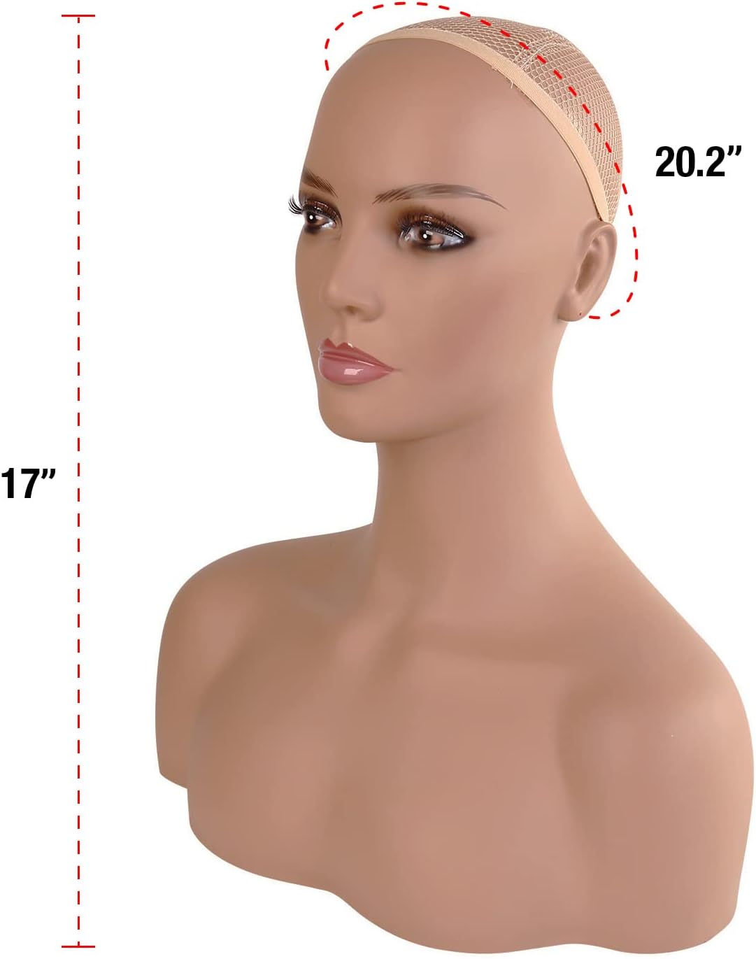 STUDIO LIMITED 17 PVC Female Mannequin Head with Shoulders