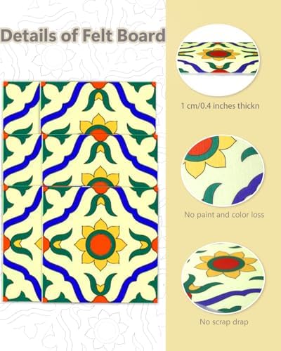 6 pcs Sunflower Felt Board with Adhesive Backing
