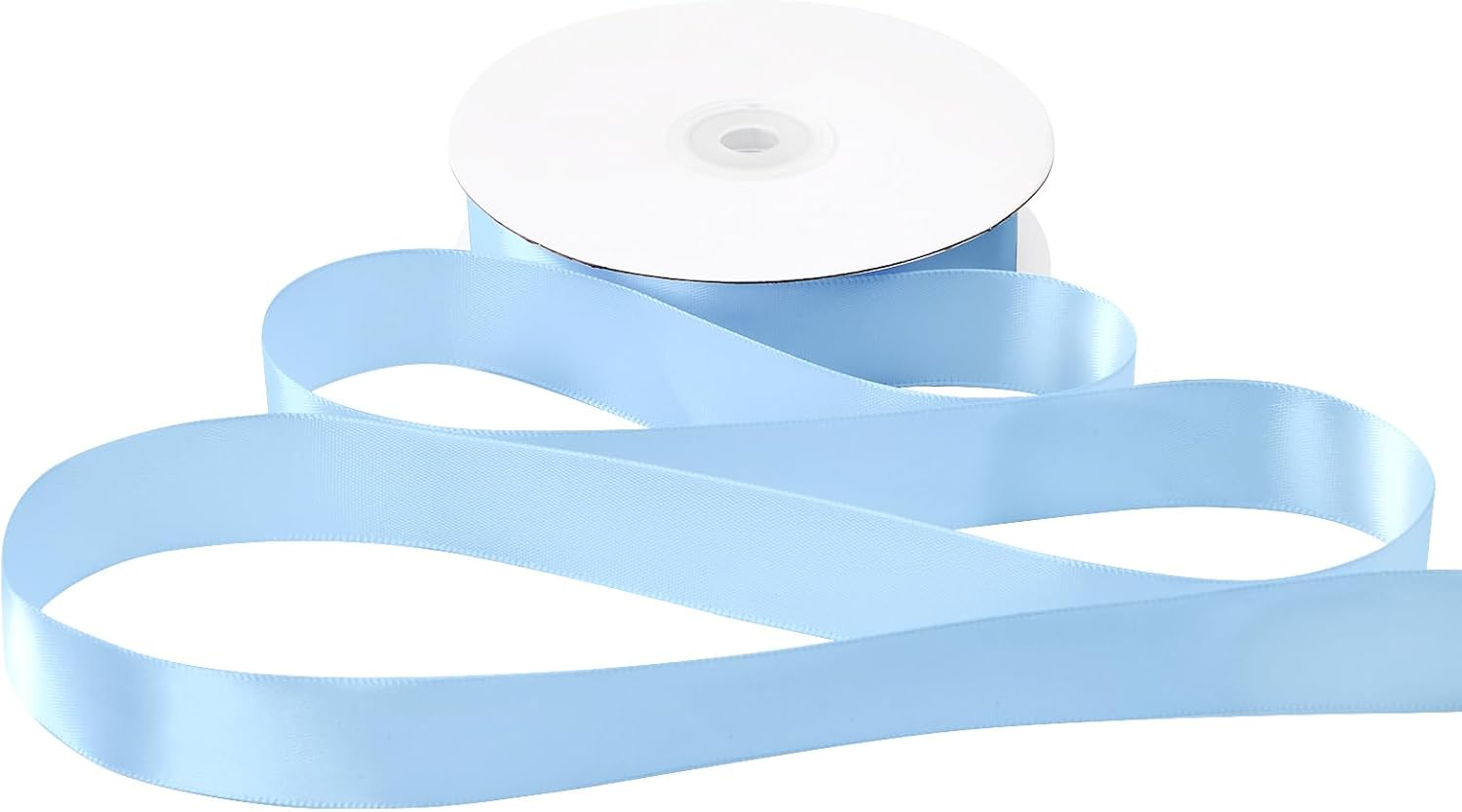 Light Blue Satin Ribbon 1 Inch 50 Yards for Crafts and Gifts