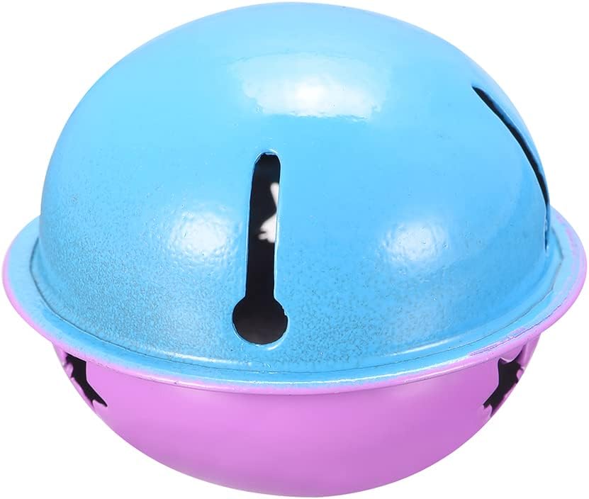 uxcell Jingle Bells 5pcs Purple Blue 40mm