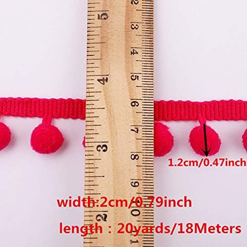 20 Yard Navy Pom Fringe Trim for Crafts and Sewing