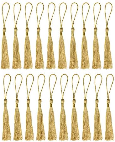 Tupalizy Mini Soft Tassels with Loop for Crafts and Jewelry