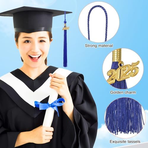 2025 Graduation Tassel Set 12pcs with Gold Charm
